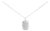 Sterling Silver 3/8 Cttw Diamond Puffed Medallion Design Pendant Necklace For Sale