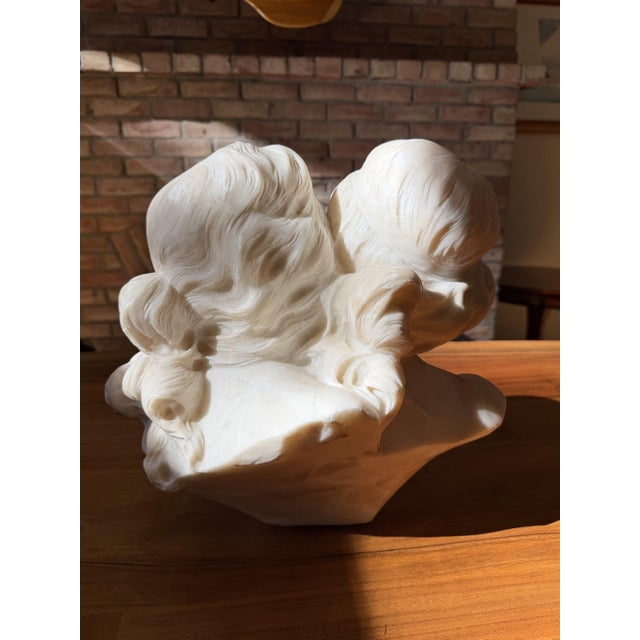 Antique Alabaster Sculpture of Two Intertwined Female Busts For Sale - Image 14 of 18