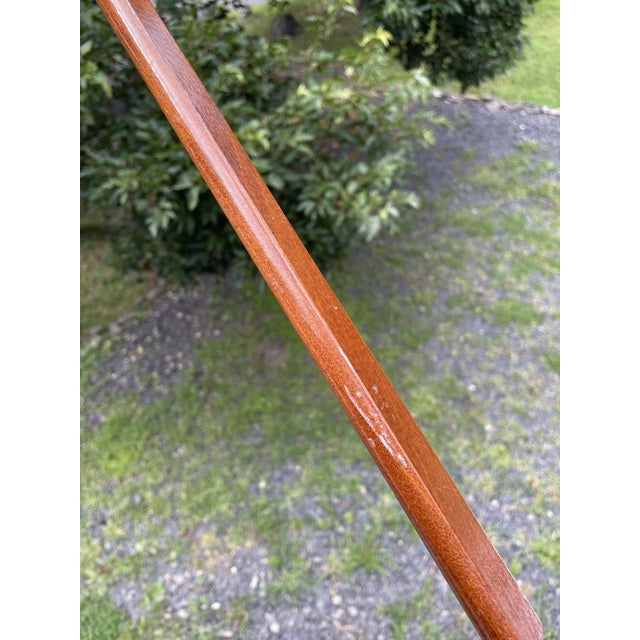 Rare Mid 20th Century Modern Italian Dovetail Wooden Hanger W/ Pole Fratelli Reguitti For Sale - Image 14 of 18