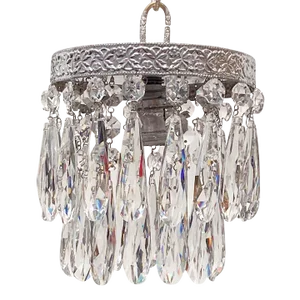 Italian Silver Upside Down Layered Cake Chandelier