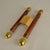 Antique Push Pull Door Handles in Bronze and Wood, 1890s, Set of 2 For Sale - Image 3 of 13