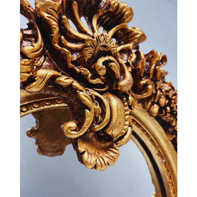 Contemporary Large Golden Full-Length Mirror with Crest from Green Square For Sale - Image 3 of 10