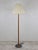 Vintage Danish Modern Sturdy Teak Pole Lamp. Sturdy & Minimalistic Solid Teak Stem On A Charcoal Black Bulbous Ceramic...