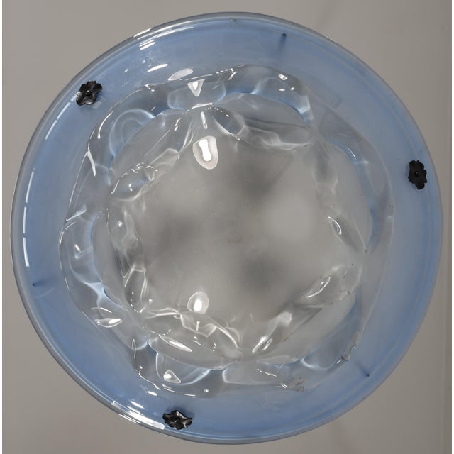 1930s Large French Art Deco Pendant Light by Le Verre Francais Schneider - 1930 Chandelier France For Sale - Image 5 of 14