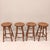 Mid 20th Century Vintage Rustic Farmhouse Solid Oak Tell City Backless Barstool With Paisley Print Seat Cushion For Sale - Image 5 of 17