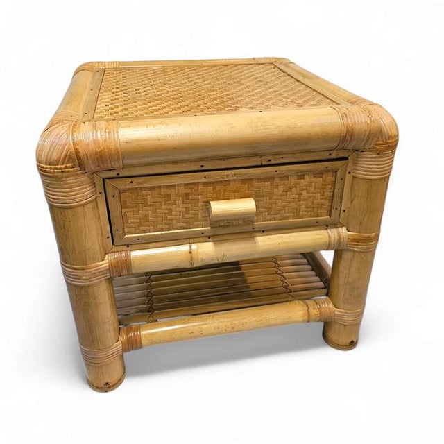 Bamboo Nightstands, 1980s, Set of 2 For Sale - Image 9 of 18
