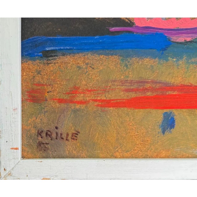 Jean Krillé, Landscape 99, Oil on Masonite, 1985 For Sale - Image 6 of 11