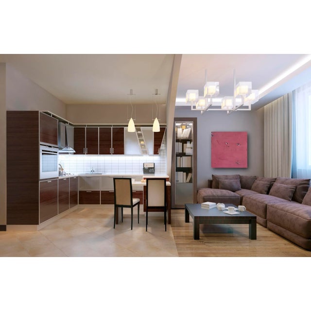 Textile Hot Summer - Contemporary Vibrant Abstract Textural Painting on Canvas Original Artwork by Taylour Martin For Sale - Image 7 of 9