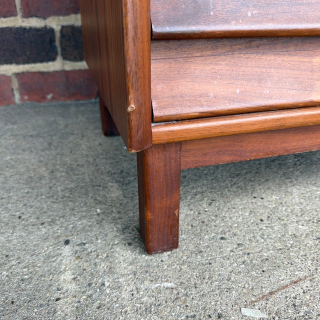 Wood American of Martinsville Wonderwood Walnut Three-Drawer Chest For Sale - Image 7 of 12