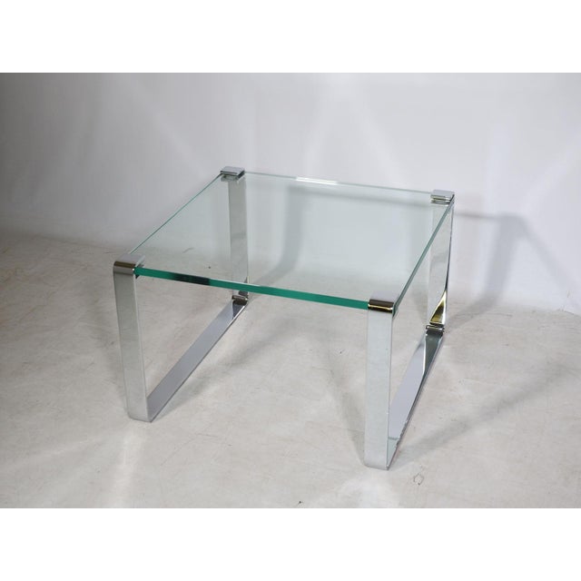 Silver Vintage Glass and Chrome Model 1022 Coffee Table from Draenert, 1990s For Sale - Image 8 of 8