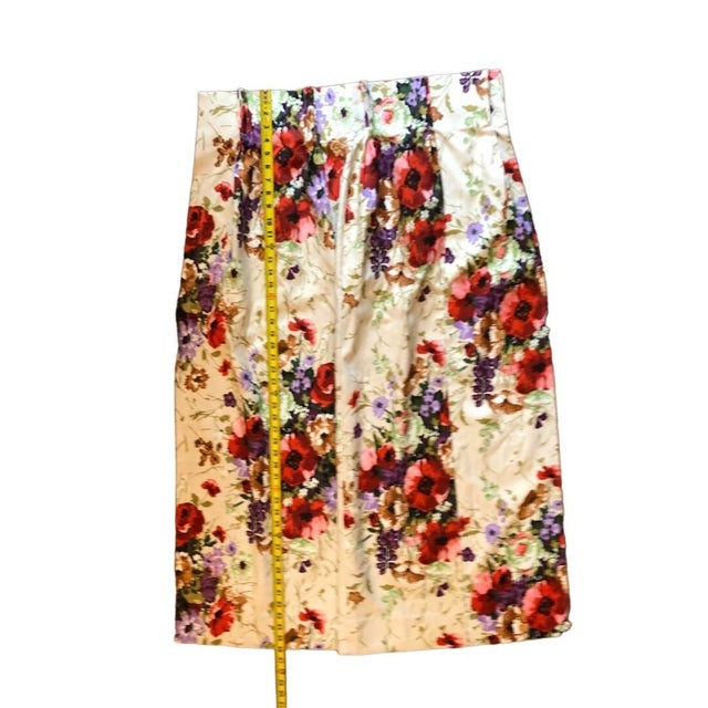 Textile Vintage 1970’s Floral Classic Pleated Curtain Drapes Set of 2 Nostalgic Mad Men Vibe For Sale - Image 7 of 12