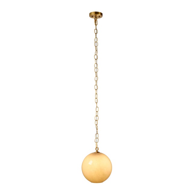 Jamie Young Camber 1-Light Blown Glass Pendant, Taupe For Sale In Los Angeles - Image 6 of 7