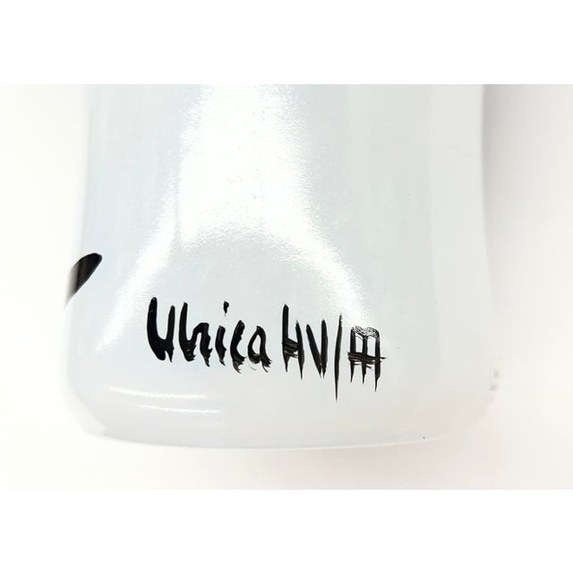 Modern Kosta Boda Hand Painted Open Minds Glass Vase Designed by Ulrica Hydman Vallien - Made in Sweden For Sale - Image 3 of 8