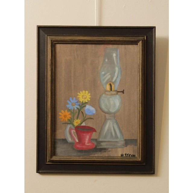 20th Century Still Life, Oil painting on canvas panel, Signed 'H Stein' lower right, gallery label en verso, Custom wood...
