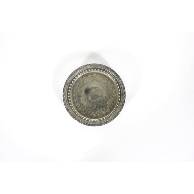 Vintage Silver Plated Wine Coaster For Sale - Image 4 of 7