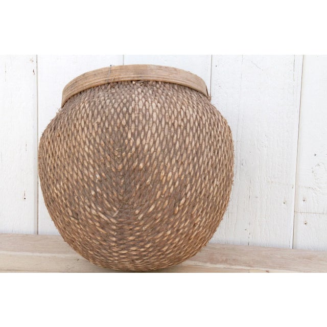 19th Century Asian Woven Fruit Basket For Sale - Image 5 of 9
