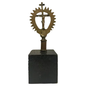 Chiseled Bronze Cross Cap of the Christ of the Agony, 1650