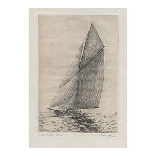 1925 Stanley Harrod Nautical Sailing Etching For Sale
