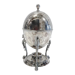 Antique Silverplated Rooster Egg Coddler