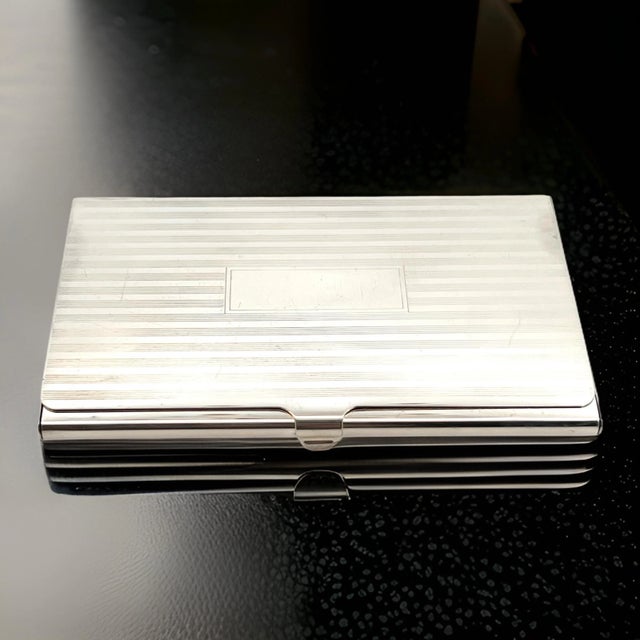 Late 20th Century Tiffany & Co Estate Business Card Holder Sterling Silver 58.1 Grams For Sale - Image 11 of 15