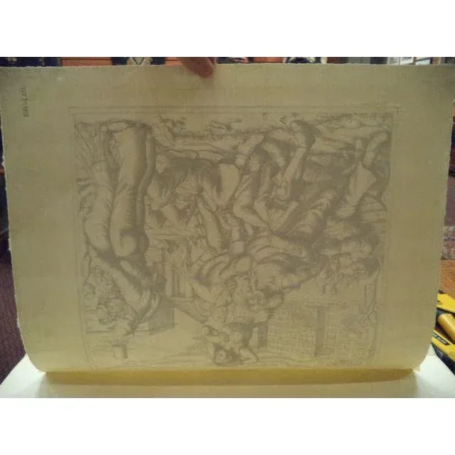 Black Original Vintage Ltd. Ed. (Also 1st Edition) Pencil Signed, Numbered and Dated Paul Cadmus. Etching "Shore Leave" For Sale - Image 8 of 10