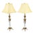Corinthian Column Ormolu & Glass Table Lamps, Mid-20th Century, Set of 2 For Sale