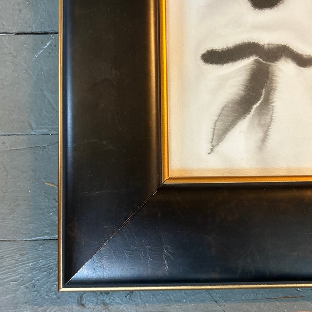 Abstract Contemporary Original Abstract Dancing Figure Black Ink Watercolor Painting For Sale - Image 3 of 4