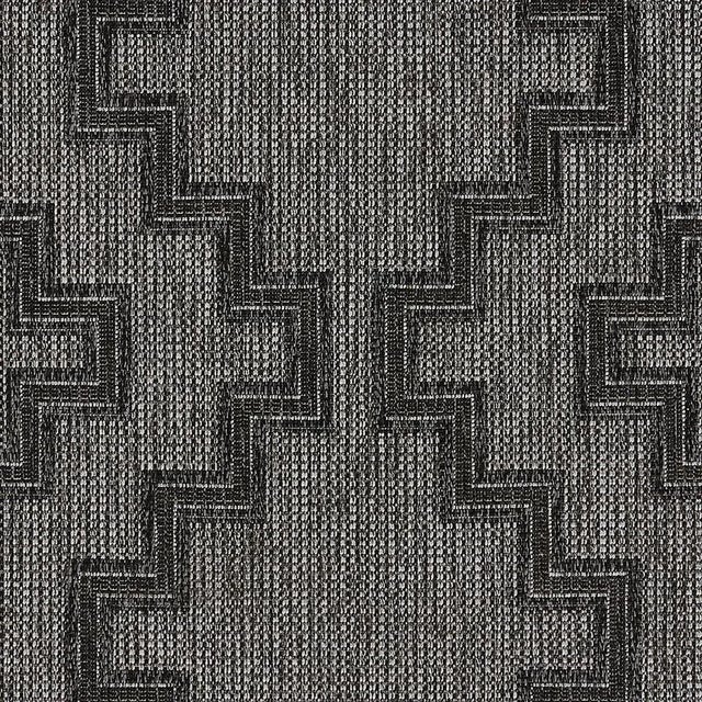 Momeni Contemporary Indoor/Outdoor Hampton Fog Rug in Charcoal, 3'3" x 5' For Sale - Image 9 of 10