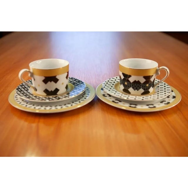 250 ml Cups with Saucer and Dessert Plate by Jenny Pierrot for Zaklady Porcelany Cmielow, Set of 2 For Sale - Image 11 of 11
