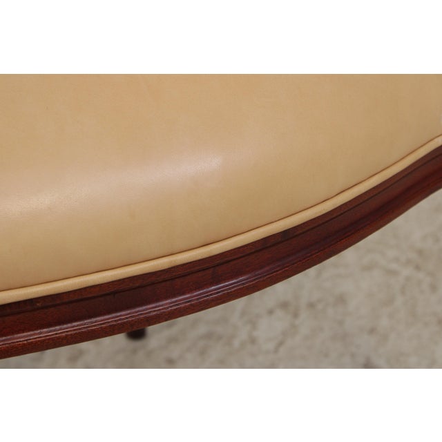 Set of 8 French Louis XVI Style Leather Dining Chairs For Sale - Image 11 of 18