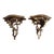 1920's Antique Italian Rococo Form Gold Gilt Florentine Wall Display Brackets a - Pair For Sale