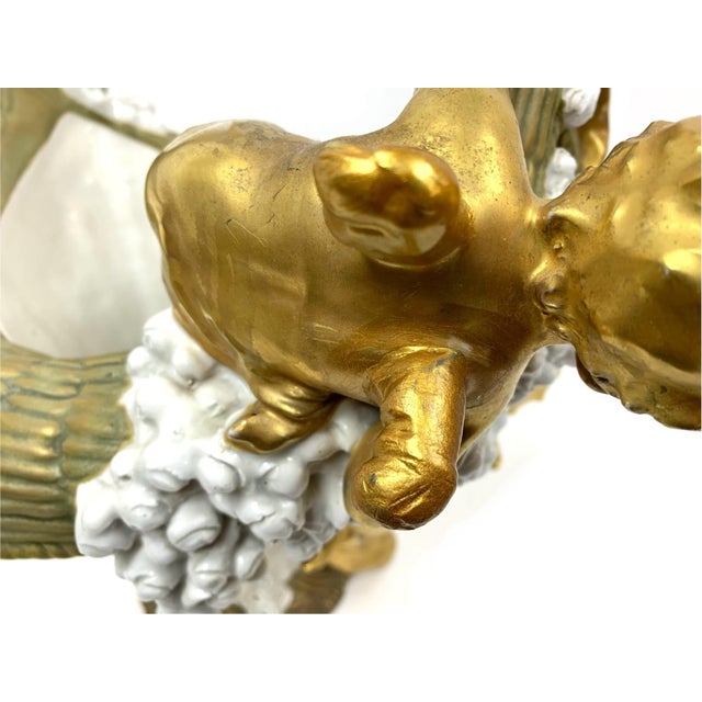 Imperial Amphora Turn Porcelain Cherub Basket With Cascading Rosettes, Circa 1890–1900 For Sale - Image 13 of 16