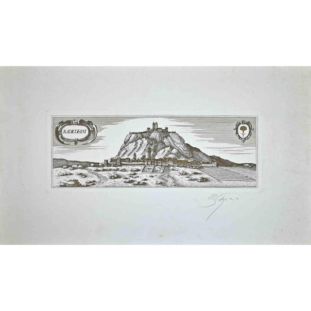 Radicofani is an original contemporary artwork realized by Bettino Craxi in the first years of the 1980s. Hand-signed....