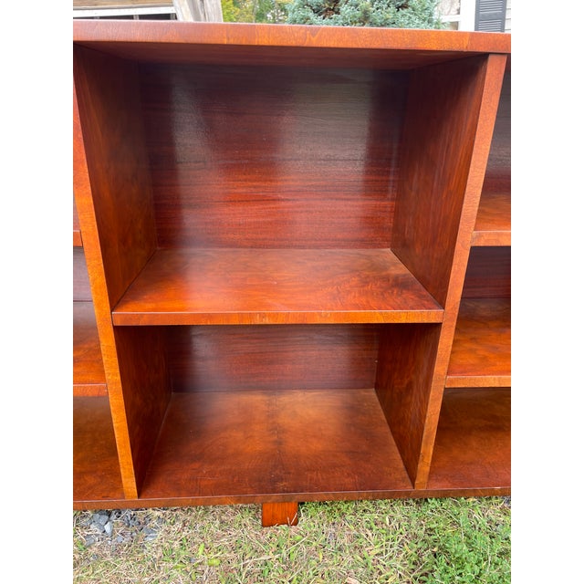 1970s Walnut Midcentury Modern Bookcase Cabinet For Sale - Image 5 of 9
