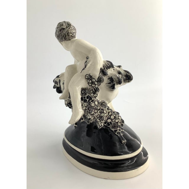 Rare Antique Wiener Werkstatte Putto Riding Rooster Figurine, C1910, Art Nouveau Vienna For Sale - Image 9 of 9