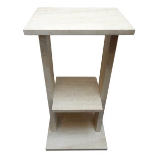 Travertine Side Table, 1970s For Sale
