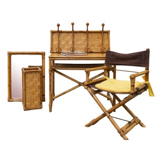 Bamboo Furniture Set, Set of 5 For Sale