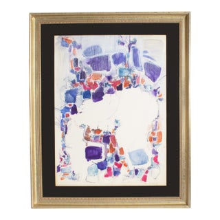 1964 Abstract Mixed Media Painting by James L. Bruch For Sale