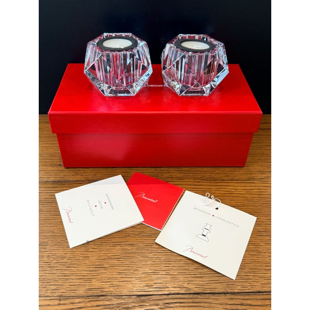 Pair of Baccarat Louxor Votives The Louxor photophores creates an enchanting atmosphere, an invitation for joy. Enhanced...