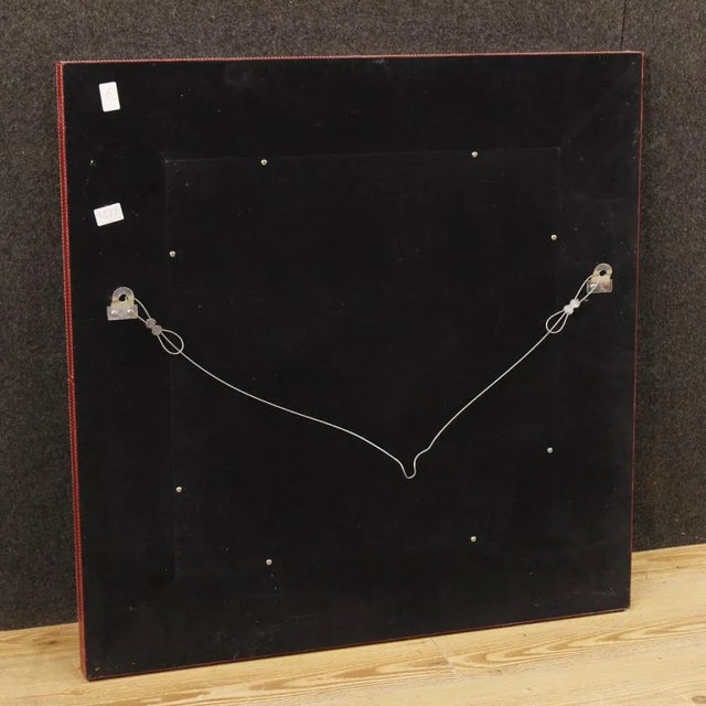 Italian Red Mirror, 1980s For Sale - Image 6 of 13