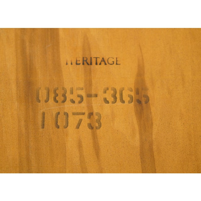 Heritage Furniture Italian Campaign Style 24" Square Accent End Table 085-365 For Sale - Image 9 of 10