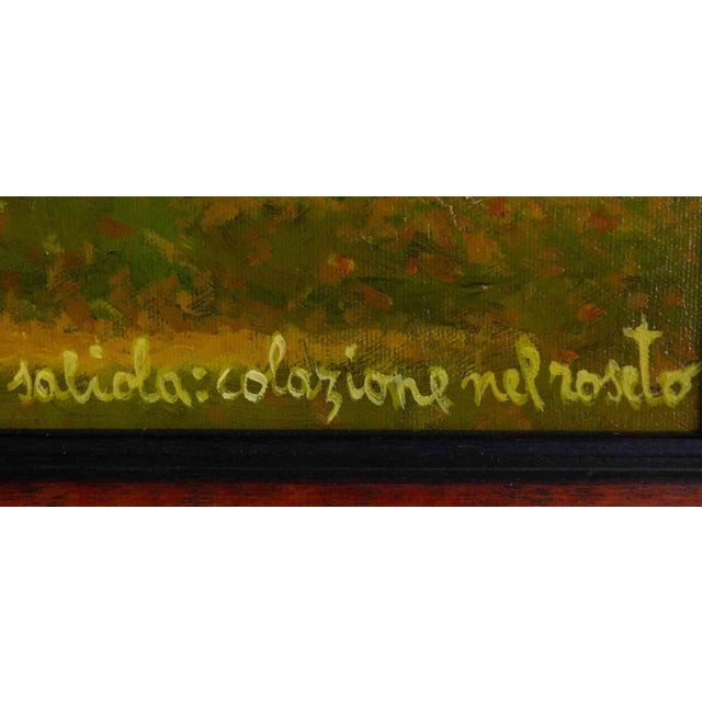Antonio Saliola, Breakfast in the Rose Garden, Oil Painting, 2006 For Sale - Image 7 of 10