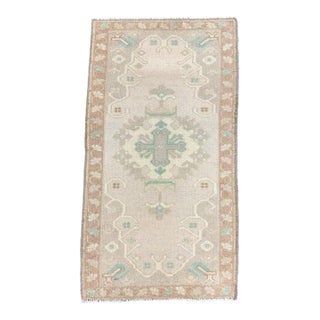Turkish Mini Rug Oriental Hand Knotted Vintage Rug 1'7" x 2'11" #17090 For Sale