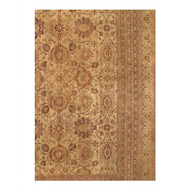 Traditional Fine Hand Antique Agra Rug For Sale - Image 3 of 18