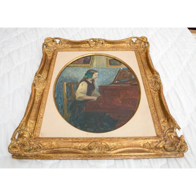Henri Lebasque (1865-1937) French painterThe painter's daughter at the piano, 1912 Oil on canvas signed bottom right...
