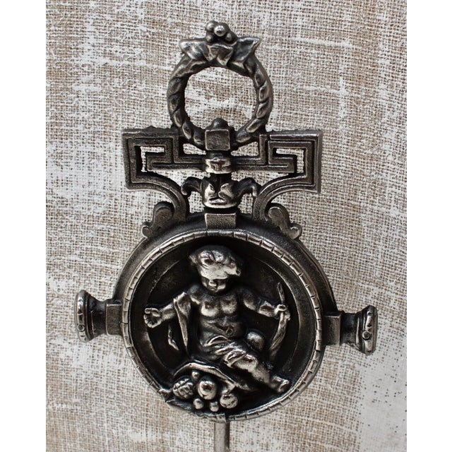 Victorian French Burnished Cast Iron Element on Stand For Sale - Image 3 of 6