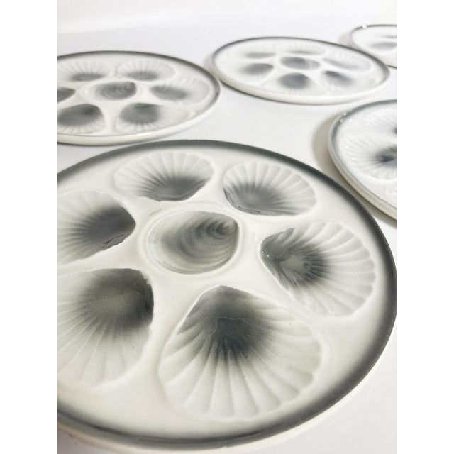 Gold Oyster Plates in Ceramic, France, 1970s, Set of 6 For Sale - Image 8 of 18