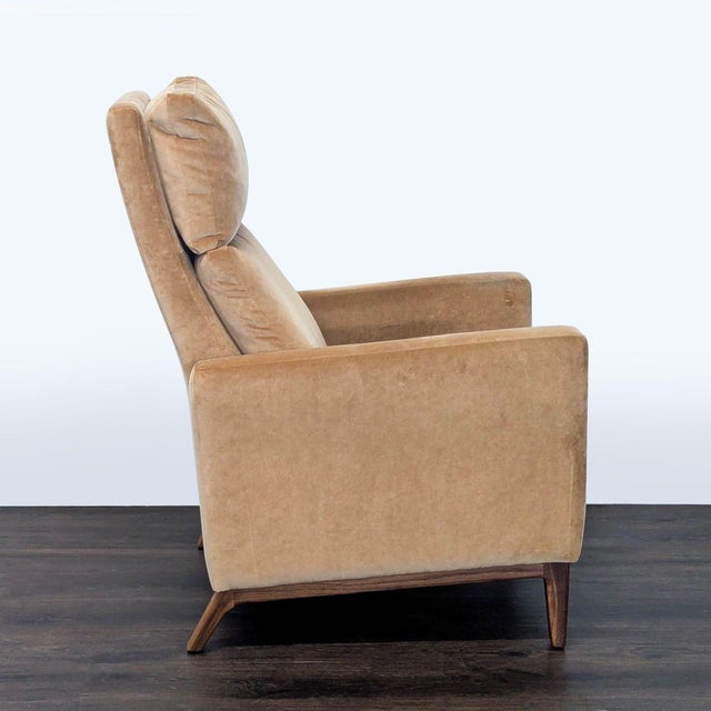 Room & Board Room and Board Wynton Modern Tan Recliner Lounge Chair For Sale - Image 4 of 11