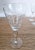 Set of 3 optic floral cut small sherry or cordial stemmed glass by Weston glassware 3oz