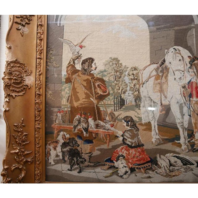 Flemish Tapestry Panel with Medieval Hunting Scene For Sale - Image 3 of 4
